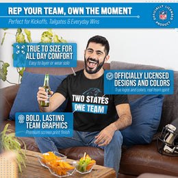 Carolina Panthers NFL Adult Team Slogan Unisex T-Shirt - Black