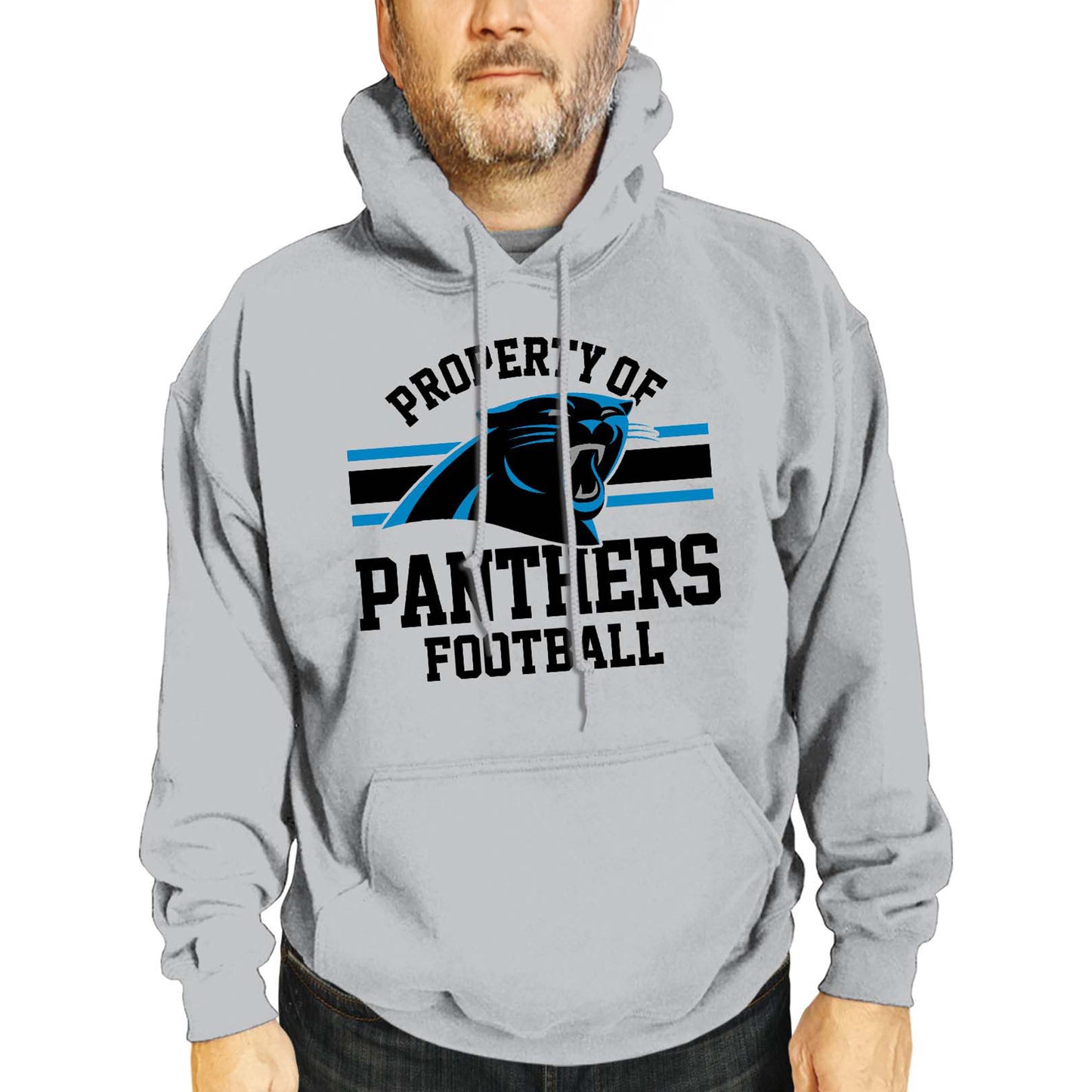 Carolina Panthers NFL Adult Property Of Hooded Sweatshirt - Sport Gray