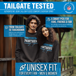 Carolina Panthers NFL Adult Long Sleeve Team Block Charcoal Crewneck Sweatshirt - Charcoal