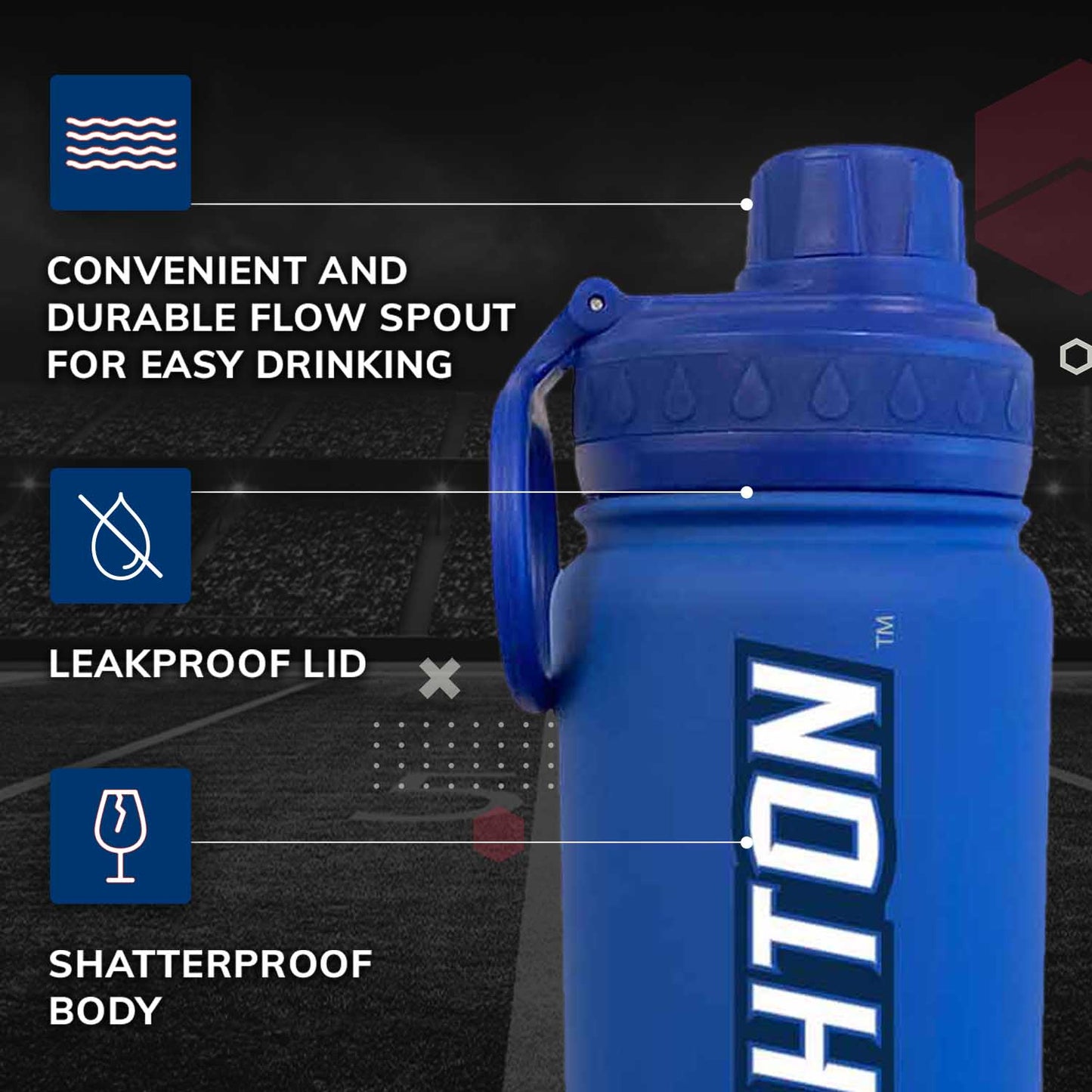 Creighton Bluejays NCAA Stainless Steel Water Bottle - Blue