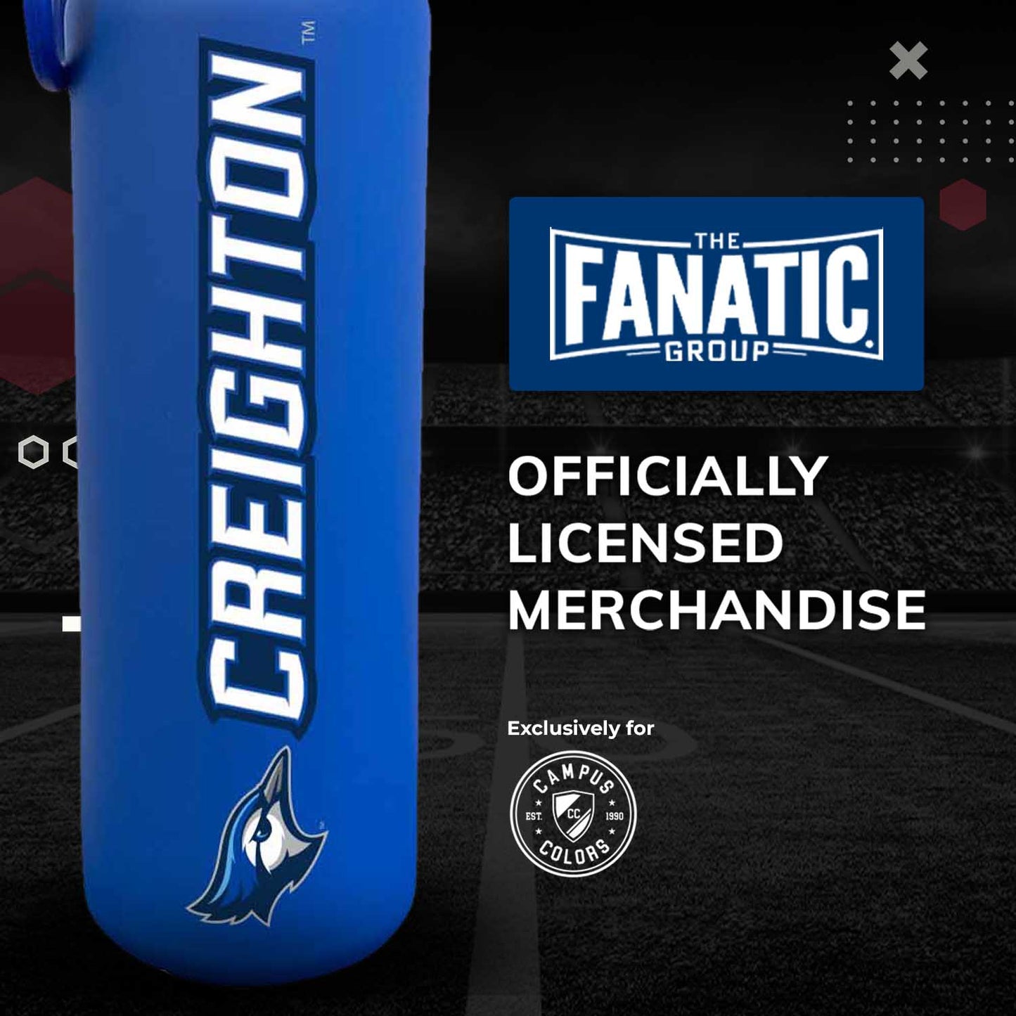 Creighton Bluejays NCAA Stainless Steel Water Bottle - Blue