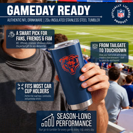 Chicago Bears NFL 20oz Gameday Stainless Steel Tumbler - Navy