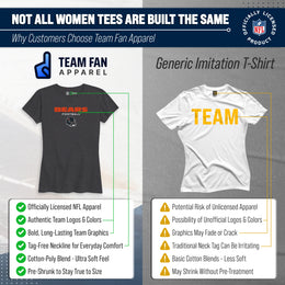 Chicago Bears Women's NFL Football Helmet Short Sleeve Tagless T-Shirt - Charcoal