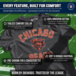 Chicago Bears NFL Adult Gameday T-Shirt - Heathered Charcoal