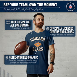 Chicago Bears NFL Adult Retro Gameday Unisex T-Shirt - Navy
