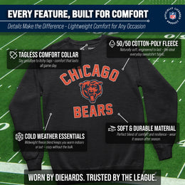 Chicago Bears NFL Adult Gameday Football Crewneck Sweatshirt - Heathered Charcoal