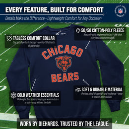 Chicago Bears NFL Adult Gameday Football Crewneck Sweatshirt - Navy