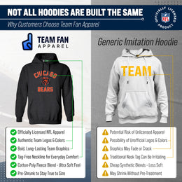 Chicago Bears NFL Adult Gameday Hooded Sweatshirt - Heathered Charcoal