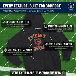 Chicago Bears NFL Adult Gameday Hooded Sweatshirt - Heathered Charcoal