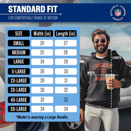 Chicago Bears NFL Adult Gameday Hooded Sweatshirt - Heathered Charcoal