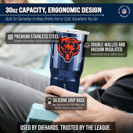 Chicago Bears NFL 30oz Gameday Stainless Steel Tumbler - Navy