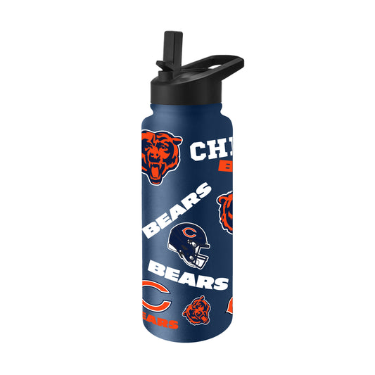 Chicago Bears NFL 34Oz Native Quencher Water Bottle - Navy
