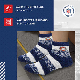 Chicago Bears Women's NFL Football Cozy Soft Sleep Socks - Navy