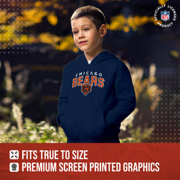 Chicago Bears NFL Youth Starting Fresh Hoodie- Pro Football Sweatshirt for Boys and Girls - Navy