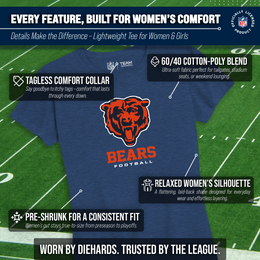 Chicago Bears Women's NFL Ultimate Fan Logo Short Sleeve T-Shirt - Navy