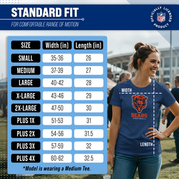 Chicago Bears Women's NFL Ultimate Fan Logo Short Sleeve T-Shirt - Navy