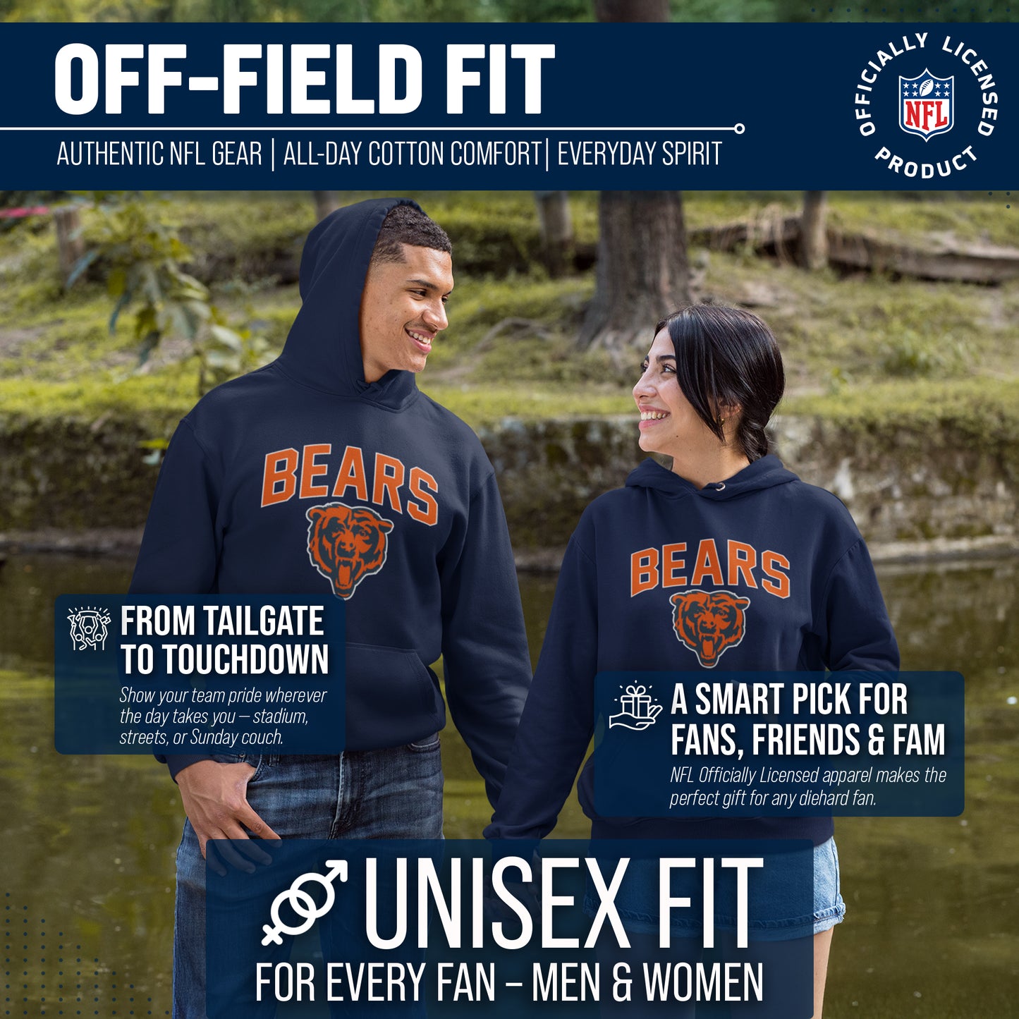 Chicago Bears NFL Home Team Hoodie - Navy