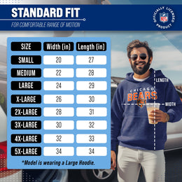 Chicago Bears NFL Adult Unisex Starting Fresh Ultra Soft Fleece Hooded Sweatshirt - Navy