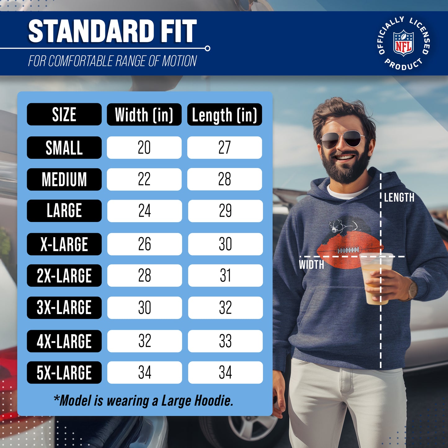 Chicago Bears NFL Adult Unisex Modern Throwback Ultra Soft Fleece Hooded Sweatshirt - Navy