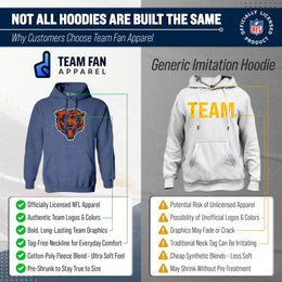 Chicago Bears NFL Adult Unisex Modern Throwback Ultra Soft Fleece Hooded Sweatshirt - Indigo/Navy