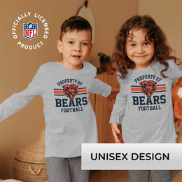 Chicago Bears NFL Youth Property Of Long Sleeve Lightweight T Shirt - Sport Gray