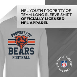 Chicago Bears NFL Youth Property Of Long Sleeve Lightweight T Shirt - Sport Gray