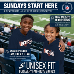 Chicago Bears NFL Youth Modern Endzone Football Fleece Hooded Sweatshirt - Navy