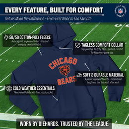 Chicago Bears NFL Youth Gameday Hooded Sweatshirt - Navy