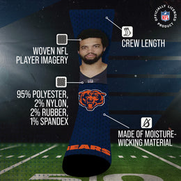 Chicago Bears NFL Youth Roster Player Crew Socks - Navy