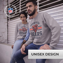 Chicago Bears NFL Adult Property Of Crewneck Fleece Sweatshirt - Sport Gray