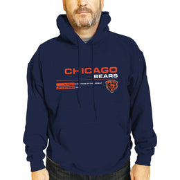 Chicago Bears Adult NFL Speed Stat Sheet Fleece Hooded Sweatshirt - Navy