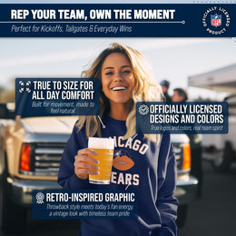 Chicago Bears NFL Adult Unisex Retro Gameday Ultra Soft Fleece Crewneck Sweatshirt - Navy