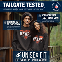 Chicago Bears NFL Adult Long Sleeve Team Block Charcoal Crewneck Sweatshirt - Charcoal