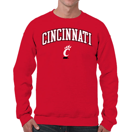 Cincinnati Bearcats Adult Arch & Logo Soft Style Gameday Crewneck Sweatshirt - Red