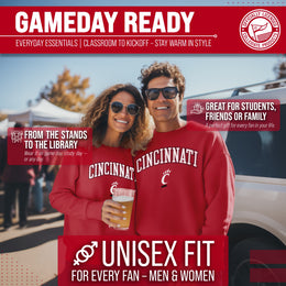 Cincinnati Bearcats Adult Arch & Logo Soft Style Gameday Crewneck Sweatshirt - Red