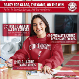 Cincinnati Bearcats Adult Arch & Logo Soft Style Gameday Crewneck Sweatshirt - Red