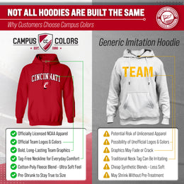 Cincinnati Bearcats Adult Arch & Logo Soft Style Gameday Hooded Sweatshirt - Red
