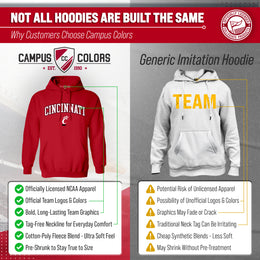 Cincinnati Bearcats Adult Arch & Logo Soft Style Gameday Hooded Sweatshirt - Red
