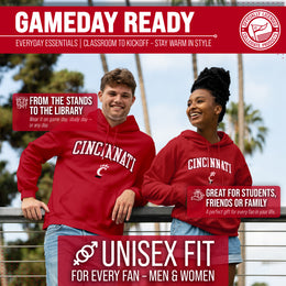 Cincinnati Bearcats Adult Arch & Logo Soft Style Gameday Hooded Sweatshirt - Red