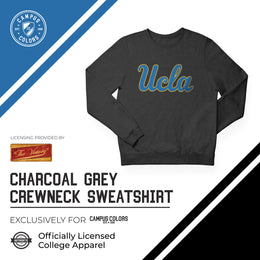 UCLA Bruins NCAA Adult Charcoal Crewneck Fleece Sweatshirt - Charcoal