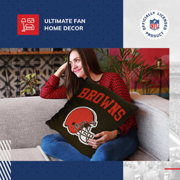 Cleveland Browns NFL Decorative Football Throw Pillow - Brown