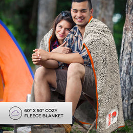 Cleveland Browns NFL Silk Touch Sherpa Throw Blanket - Orange