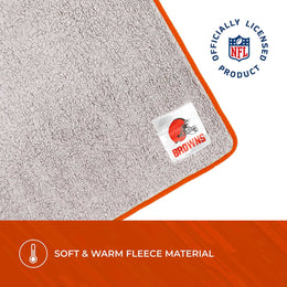 Cleveland Browns NFL Silk Touch Sherpa Throw Blanket - Orange