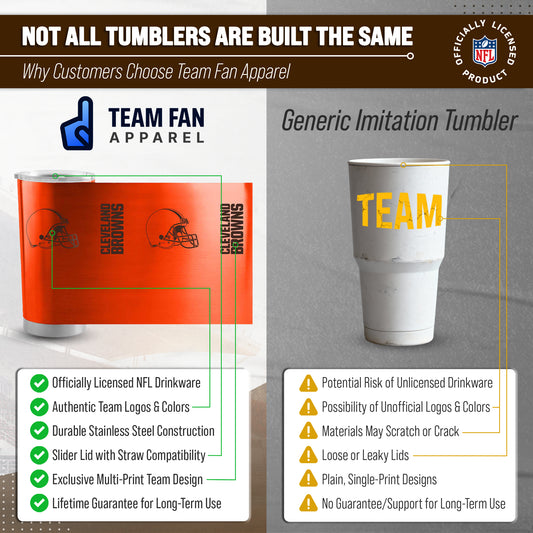 Cleveland Browns NFL 20oz Gameday Stainless Steel Tumbler - Carrot Orange