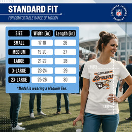 Cleveland Browns NFL Womens Vintage Charm Tag-Less Soft T-Shirt - Birch