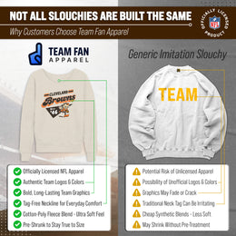 Cleveland Browns NFL Womens Vintage Charm Slouchy Crewneck - Birch