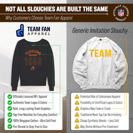 Cleveland Browns NFL Womens Big Date French Terry Slouchy Top - Charcoal