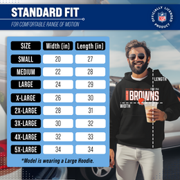 Cleveland Browns NFL Adult Unisex Modern Endzone Soft Fleece Hooded Sweatshirt - Black