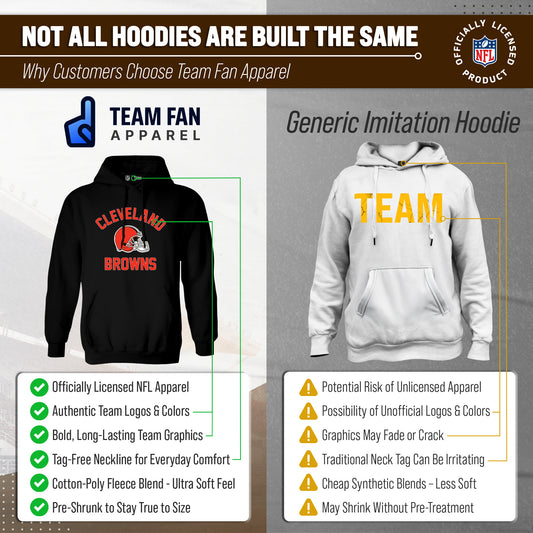 Cleveland Browns NFL Adult Gameday Hooded Sweatshirt - Black