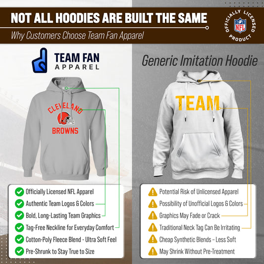 Cleveland Browns NFL Adult Gameday Hooded Sweatshirt - Sport Gray